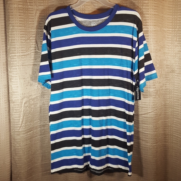 💰SALE 5/$25 NWT OT Revolution striped shirt men's - Picture 1 of 2